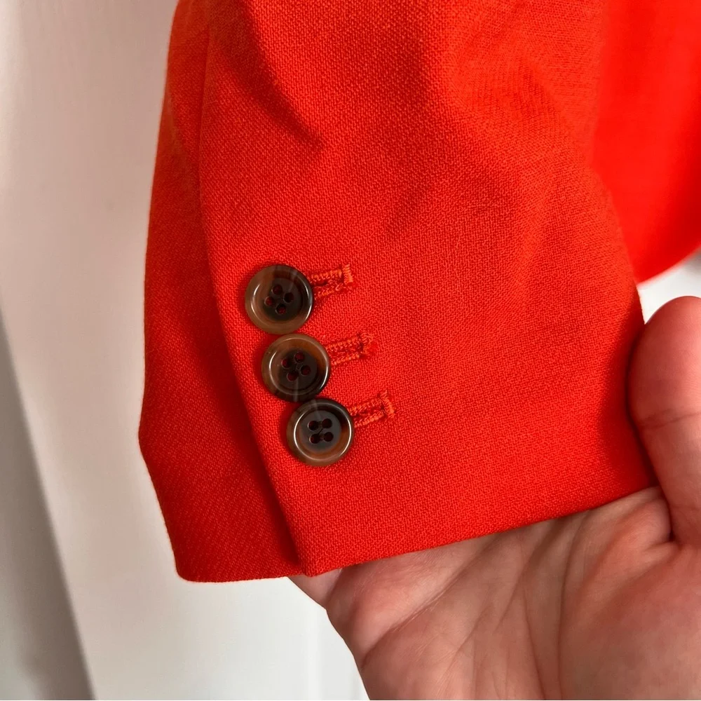 J.Crew Red Wool Blend Blazer Jacket